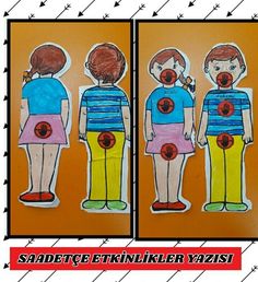 two pictures of children in different outfits with the words saddete effinkler yazisi