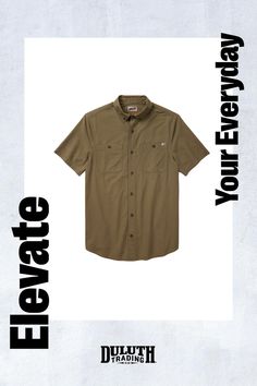 No fanfare, nothing fancy. It’s a work shirt with all the comfort and function you want. Functional Short Sleeve Cotton Shirt, Classic Short Sleeve Top For Outdoor, Short Sleeve Cotton Shirt For Outdoor Activities, Cotton Short Sleeve Shirt For Outdoor Activities, Relaxed Fit Short Sleeve Shirt For Outdoor Activities, Relaxed Fit Short Sleeve Shirt For Outdoor, Short Sleeve Shirt For Outdoor Activities, Functional Cotton Collared Top, Button-up Camp Shirt With Pockets For Work