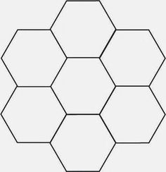 the hexagonal pattern is drawn in black and white, with no lines on it