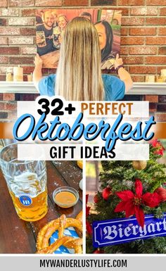 the perfect oktoberfest gift idea with beer and pretzels