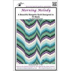 the book cover for morning melody, featuring an image of a wavy pattern in blue and green