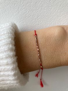 Silk Red String Bracelet. 24k Gold Vermeil Red String . Pure Silver Red String Bracelet. Silk Friendship Bracelet. Rose Gold Vermeil - Etsy Cyprus Silk Cord Bracelet, Silk Bracelet, String Bracelets, Gold Plated Jewellery, Bracelet Rose Gold, Red String Bracelet, Silver Silk, Cord Ends, Red String