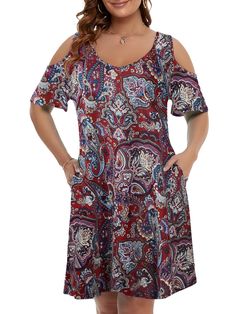 PRICES MAY VARY. 95% Rayon, 5% Spandex Pull On closure Hand Wash Only Summer Stretch Cold Shoulder Mini Dress, Casual Stretch Cold Shoulder Dress, Sunflower Dresses, Sunflower Dress, Short Sleeve Dress Shirt, Tank Top Dress, Cocktail Party Dress, Plus Size Shorts, Vacation Dresses