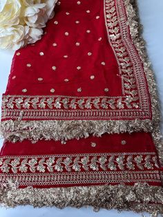 Bridal Dupatta Lace, Red Chunni For Bride, Red Duppata Contrast Suit, Bridal Chunni Design, Bridal Duppata Indian Weddings, Red Dupatta Designs, Sabyasachi Dupatta, Chunari Dupatta, Dupatta For Bride