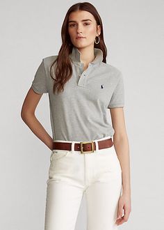 Polo Shirt Outfit Women's Street Style, Mens Fashion Week Street Style, Polo Shirt Ralph Lauren, Outfits Con Camisa, Polo Shirt Girl, Dog And Owner