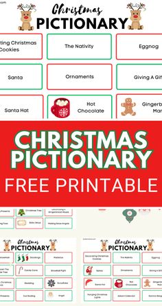 a christmas dictionary with pictures and text that reads,'christmas dictionary printable '