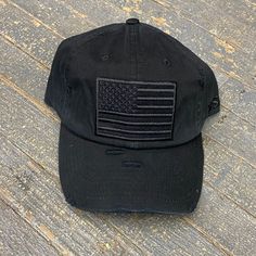 American Flag Patch Black Embroidered Ball Cap Cheap Black Baseball Cap For Game Day, Cheap Sports Fan Baseball Cap, Cheap Adjustable Baseball Cap For Memorial Day, American Flag Patch, Flag Patches, Vintage Hat, Ball Cap, Hats Vintage, Back Strap