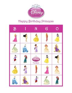 a birthday card with princesses on it