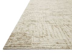 a white rug with lines on it