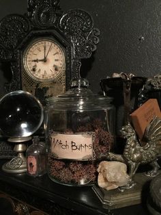 Witch Cottage, Gothic Rose, Vintage Jars, Vintage Halloween Decorations, Witchy Decor, Witch House, Tarot Readings