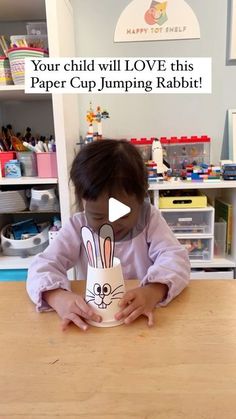 Fynn Sor | Happy Tot Shelf on Instagram: "Watch your child’s face light up in delight as their bunny hops into the air! This Paper Cup Jumping Rabbit is so easy to make and incredibly fun to play with. 🐇
👉🏻 Perfect for ages 3 and up. 
❤️ If you love this idea, follow us at @happytotshelf for more delightful, educational activities for children! 
#learningisfun #handsonlearning #kidsactivities #preschoolactivities #toddleractivities" Rabbits Crafts Preschool, Paper Cup Jumping Bunny, Diy Activities For Toddlers, Easter Projects For Kids, Easy Easter Crafts For Kids, Jumping Rabbit, Rabbit Craft, Summer School Crafts, Bunny Activities