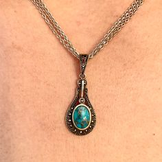 Blue Moon Iranian Turquoise Pendant Turquoise Pendant, Blue Moon, Blue And Silver, Womens Jewelry Necklace, Color Blue, Jewelry Necklaces, Womens Sizes, Women Jewelry, Necklaces