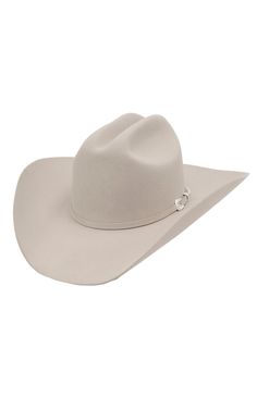 Stetson 5X Lariat Silverbelly Felt Cowboy Hat Rigid Flat Brim Hat For Country Events, Classic Flat Crown Hat For Ranch, Classic Top Hat With Flat Crown For Western-themed Events, Classic Top Hat With Short Brim For Rodeo, Classic Flat Crown Hat Bands For Western Events, Classic Flat Crown Hat Bands For Western-themed Events, Classic Short Brim Top Hat For Rodeo, Classic Ranch Hat With Curved Brim, Classic Felt Hat With Curved Brim For Rodeo