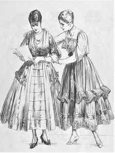 Vintage Fashion Plates, 1916 Fashion, Edwardian Fashion Plates