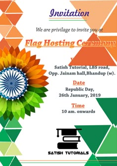 an event poster with the words, we are printing to provide you at flag hosting ceremony