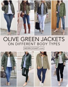 Green Olive Jacket Outfits, Green Winter Jacket Outfit, Green Jacket Outfits For Women, Olive Green Jacket Outfit, Army Green Jacket Outfit, Olive Jacket Outfit, Olive Green Shirt Outfit, Olive Green Jackets, Olive Green Jacket Outfits