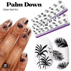 Palm Down Palm Trees And Soaring Bird Motifs Clear Nail Art Set Is New I’m Not A Colorstreet Consultant Selling From Personal Inventory Nail Designs Hawaii, Hawaii Nail Designs, Hawaiian Nail Art, Hibiscus Nail Art, Hawaiian Nails, Personal Inventory, Hawaii Nails, Neutral Nail Polish, Tropical Nails