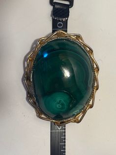 "Vintage Gorgeous Malachite Brooch or Pendant, Beautiful Stone, 1-7/8\" tall by 1-1/2\" wide. Buyer pays 5 dollars shipping and handling in US only. Message me with questions. Thanks for looking." Green Gemstone Pendant Brooches, Oval Green Brooch Jewelry, Handmade Green Brooch For Formal Occasions, Handmade Green Brooches For Formal Occasions, Formal Green Handmade Brooches, 5 Dollars, Crystal River, Giraffe Print, Watch Case