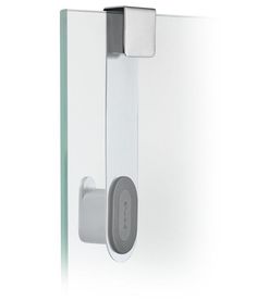 AREO The blomus stainless steel glass door shower hook for over the door from the AREO collection is easy to slide on and off of your glass shower wall or door. Stainless Steel 1.5" x 1.4" x 5.5" Mounts over glass wall or door Suitable for glass doors from 6-8mm Rubber back to protect glass Goes perfectly with all AREO accessories Glass Door Shower, Glass Shower Wall, Commercial Planters, Wall Mounted Soap Dispenser, Modern Bathroom Accessories, Bath Organization, Shower Hooks, Boys Bathroom, Wall Mounted Toilet