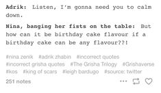 the text is written in black and white on a piece of paper that says,'adrk listen i'm gonna need you to calm down