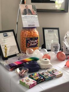 an image of food on a table with pictures and other items to be used for photos