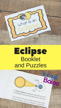 the eclipse booklet and puzzles for kids