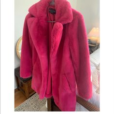 Only Worn Once! Size Xs, But I Normally Wear A Small Or Medium In Tops/Coats New Condition Pink Faux Fur Coat, Pink Faux Fur, Faux Fur Coat, Pink Ladies, Fur Coat, Faux Fur, Jackets & Coats, Jackets For Women, Pink