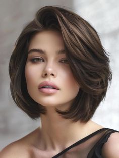 Hair Styles For A Long Face, Short Hair Diamond Face, Short Hair For Heart Shaped Faces, Chin Length Haircuts For Thick Hair, Chin Length Bob Thick Hair, Short Hair Cuts For Women With Layer, Haircut Styles For Short Hair, Stylish Bob Haircut, Jay Goga