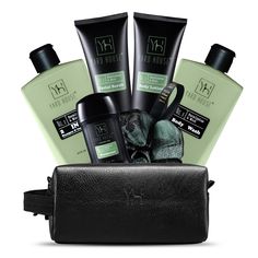 PRICES MAY VARY. COMPREHENSIVE GROOMING GIFT SET FOR MEN: Equipped with body wash, facial scrub, body lotion, 2-in-1 shampoo and conditioner, deodorant, a premium shower pouf and a luxury faux leather toiletry bag / dopp kit. Each product is generously sized and infused with the invigorating scent of eucalyptus and mint for a complete grooming experience. IDEAL GIFTS FOR HIM ANY OCCASION: Perfect for birthdays, holidays, Father’s Day, anniversaries, graduations, promotions, Valentine’s Day, just Eucalyptus Body Wash, Bath And Body Gift Set, Christmas Gifts Ideas, Leather Toiletry Bag, Eucalyptus Mint, Facial Scrub, Basket Set, Skin Care Kit, Care Kit