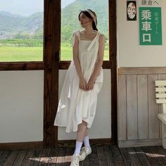 46114535735547|46114535768315|46114535801083 Long Dresses Casual, Guangzhou Style, White Dress Women, Japanese Fashion Women, Loose Midi Dress, Y2k Cute, Summer Bodycon Dress, Women Y2k, Sleeveless Long Dress