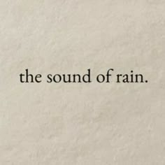 an old book with the words the sound of rain written in black ink on it