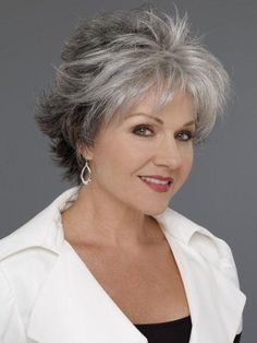 55 Cool Hairstyles for Women Over 60 | Hairdo Hairstyle Grey Hair, Over 50, Hairstyles, For Women, Grey, Hair, White, Black