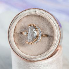 Celestial Wedding Ring, Moon Engagement Ring, Wiccan Wedding, Girlfriend Ring, Crystal Goddess, Future Engagement Rings, Unique Diamond Rings, Magical Jewelry, Wedding Rings Vintage