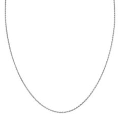 Enhance your ensembles when you wear this elegant PRIMROSE sterling silver rope twist chain necklace. Click here for more PRIMROSE jewelry.CHAIN DETAILSChain type: rope twistClasp: spring ringMetal: sterling silver Finish: polished Size: 18". Gender: female. Age Group: adult. Rope Twist, Jewelry Chain, Metal Rings, Spring Rings, Chains Necklace, Size 20, Gender Female, Diamond Necklace, Size 16