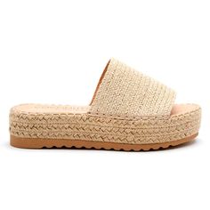 The Del Mar platform sandal is beach-ready with its all-over braided raffia design and a thick single band that lends itself to casual wear. Details: PETA-approved vegan. Braided raffia upper. Manmade outsole. 1.75 in / 4.45 cm heel. 1.5 in / 3.81 cm platform. Synthetic leather lining. Padded insole. Whole sizes only; for 1/2 sizes, order next size up. Jute Design, Dr Shoes, Espadrilles Platform, Shoe Inspo, Espadrille Sandals, Sandal Fashion, Dress Sandals, Sandals Summer, Shoe Game