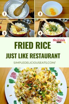 the steps to make fried rice just like restaurant