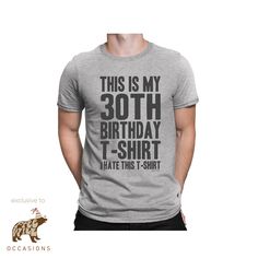 Birthdays don't come much bigger than this so make it a day to remember with our original, best selling Mens Birthday T-Shirt. Our unique design is the perfect attire for any birthday bash. Sizes - Small - 34/36", Medium 38/40", Large 42/44", XL 46/48", 2XL 50/52", 3XL* 54/56", 4XL* 58/60" 5XL* 62/64" The T-shirt is made from 100% cotton and the print contains no harmful chemicals. Our inks are all non-hazardous, non-toxic, and biodegradable. Quick Dispatch & No Quibble Money back Guarantee Plea 40th Birthday Shirt Ideas, Birthday Shirt Ideas, 30th Birthday Men, 40th Birthday Shirt, 30th Birthday Shirts, 40th Birthday Shirts, Birthday Gift Photo, 50th Birthday Shirts, 70th Birthday Gifts