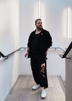 Plus Size Goth Men, Dad Bod Outfits, Men Plus Size Outfits, Transition Aesthetic, Big Guy Outfits, Mens Alternative Fashion, Mans Clothes, Alternative Mens Fashion, Plus Size Male Fashion