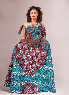 "We invite you to be part of African culture with this gorgeous dress hand sewn with love by our team of professional tailors.  This is a one of a kind maxi dress. The style and the finishing of this dress will have you stand out any where you wear it to including dates, dinners, birthdays, photoshoot, wedding, bridal shower, etc You are welcome to choose a fabric of your choice. Please message us to see options  Product details: 100% African wax cotton Lined Model's height 5'7\" wearing a US 6/UK 10 Zipper at the back Care instructions: Wash with mild soap. Do not bleach" Fitted Blue Ankara Maxi Dress, Ankara Fabric Maxi Dress With Print, Blue Ankara Fabric Maxi Dress, Fitted Multicolor Batik Print Maxi Dress, Fitted Multicolor Maxi Dress With Batik Print, Red Ankara Maxi Dress, Multicolor Ankara Fabric Dress With Batik Print, Fitted Batik Print Maxi Dress, Multicolor Printed Ankara Maxi Dress