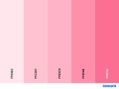 a pink color scheme with different shades