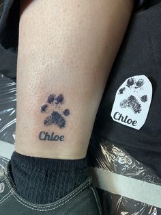 Tattoo Ideas Paws Dog Prints, Pawprint Tattoo Ankle, Dog Paw Tattoo On Ankle, Dog Tattoo On Ankle, Dog Paw Print Tattoo Ideas For Women, Ankle Tattoo Paw Print, Pets Paw Print Tattoo, Actual Paw Print Tattoo, Paw Ankle Tattoo