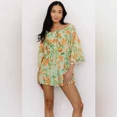 Brand New, Never Worn! Originally Purchased From Baltic Born But Was A Bit Too Big And Never Got Around To Returning It. Comes From A Smoke-Free Home! Summer Long Sleeve Jumpsuits And Rompers For Vacation, Green Floral Print Jumpsuits And Rompers For Brunch, Green Floral Print Jumpsuit For Brunch, Flowy Jumpsuits And Rompers For Brunch, Casual Flowy Jumpsuits And Rompers For Brunch, Flowy Casual Jumpsuits And Rompers For Brunch, Spring Long Sleeve Jumpsuits And Rompers For Vacation, Summer Flowy Jumpsuits And Rompers For Brunch, Flowy Summer Jumpsuits And Rompers For Brunch