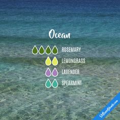 Ocean - Essential Oil Diffuser Blend Yl Essential Oils, Essential Oil Mixes, Essential Oil Blends Recipes, Diffuser Blend