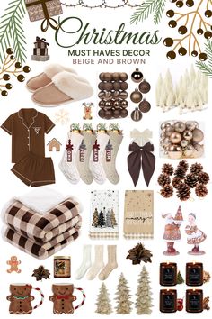 christmas must haves decor and brown