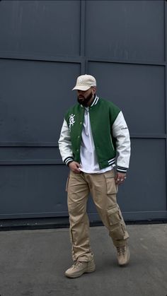 Vintage Varsity Jacket Aesthetic, Varsity Jacket Streetwear, Green Varsity Jacket Outfit Men, Baggy Mens Clothes Aesthetic, Green Varsity Jacket Outfit Aesthetic, Streetwear Moodboard Aesthetic, Green Outfit Men Aesthetic, Black Varsity Jacket Outfit Men, Varsity Jacket Aesthetic Boy