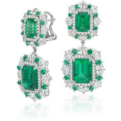 Blue Nile ~ Emerald and Diamond Earrings Arabic Accessories, Blue Nile Jewelry, Emerald Green Jewelry, Emerald Diamond Earrings, Emerald Earrings Drop, Halo Diamond Earrings, Emerald Green Earrings