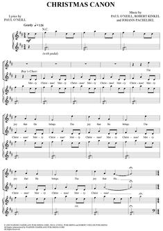 christmas canon sheet music for piano