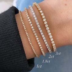 Classic Diamond Tennis Bracelet 2cts MATERIALS Available in 14k Yellow Gold, 14k White Gold, and 14k Rose Gold. DETAILS Total Carat: 2 ctsTotal Weight: 5.43gr72 round diamondsColor: GHClarity: Si*Can be made shorter or longer upon request. *If in stock please allow 3-4 days for delivery. If back-ordered, please allow 4 -5 weeks for delivery. Rush options may be available, please contact hello@alevjewelry.com Luxury Everyday Tennis Bracelet With Brilliant Cut, Luxury White Tennis Bracelet Exquisite Style, Elegant Luxury Tennis Bracelet With Prong Setting, Luxury Round Cut Tennis Bracelet For Formal Events, Luxury Dazzling Crystal Tennis Bracelet, Luxury Moissanite Tennis Bracelet For Anniversary, Luxury Dazzling White Gold Tennis Bracelet, Tennis Bracelet Sizes, Gold Bracelet Diamond