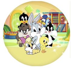 an image of cartoon characters in the background