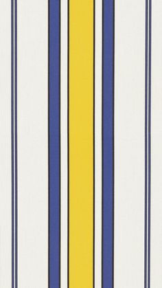 a yellow and blue striped wallpaper with vertical lines in the center, on white background